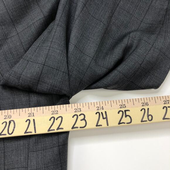 Joseph Abboud 44 R Men's 100% Wool Button Suit Sport Coat Jacket Windowpane - Picture 13 of 16